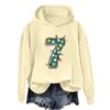Women's Casual Fashion Outfit Sweatsuit  Printed Long Sleeved  Casual Hooded Sweatshirt