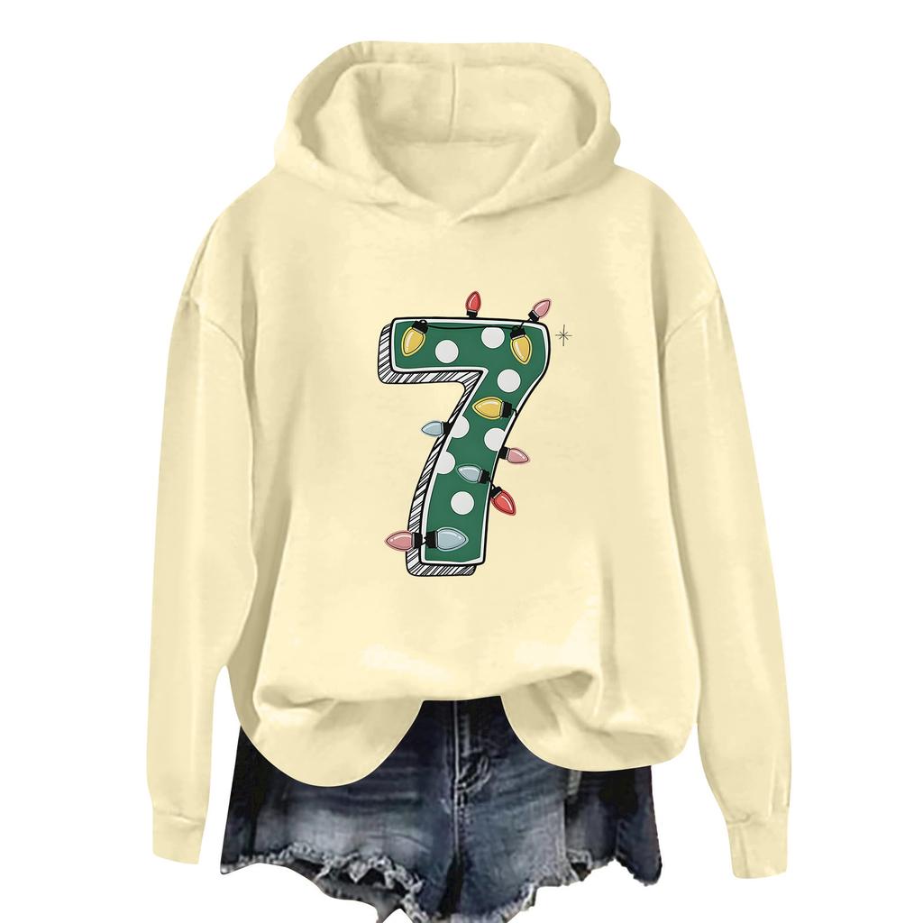 Women's Casual Fashion Outfit Sweatsuit  Printed Long Sleeved  Casual Hooded Sweatshirt
