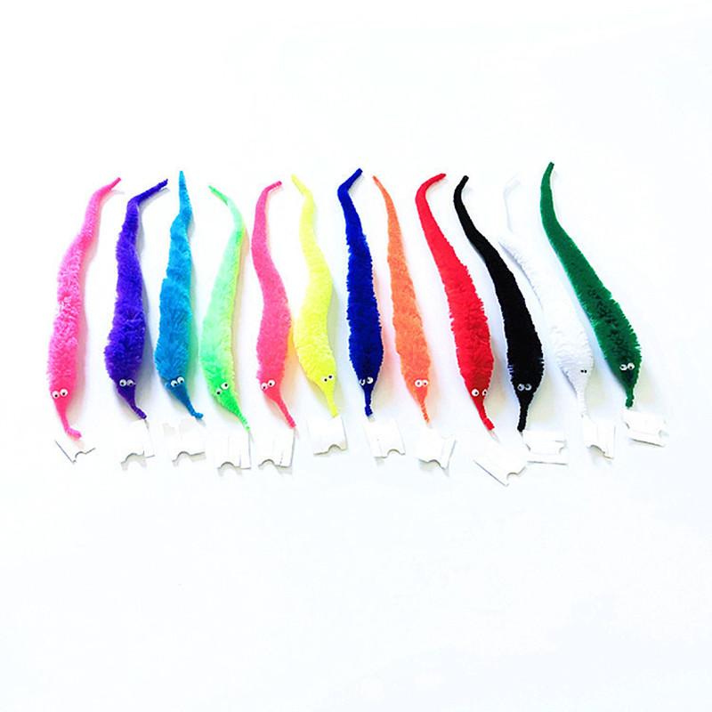 Toys 10PC Cool Stuff Fuzzy Worm Magic Children Magic Tricks Games Mischievous Props Cat Wand Toy Boys  Girls And Girls Fun for Birthday