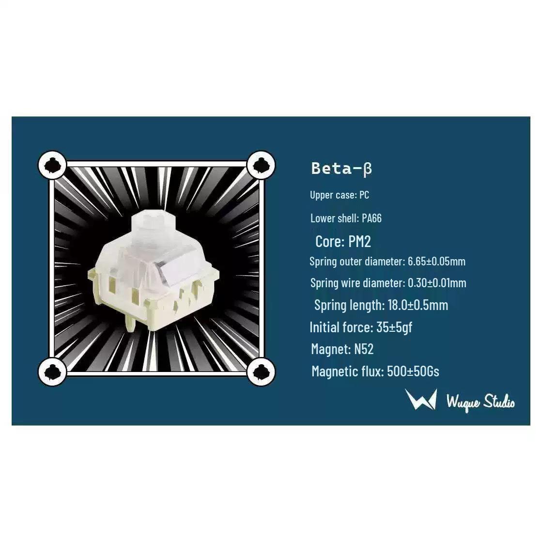 

Wuque Studio Eight Treasures Silent Magnetic Axis Custom Keyboard Switches