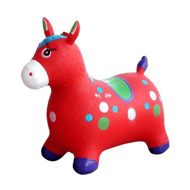 Extra Large Inflatable Bouncy Horse with Music - Thickened Leather Ride-On Pony for Children