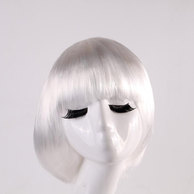 Full Wig Multiple Colors Cosplay Halloween Party Short Hair Solid Color Wigs Multicolored Wig Daily Party Hairpiece for Women