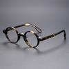 Luxus Retro Runde Brille für Männer und Frauen Ultraleicht Blaulichtfilternde Acetat-Legierung Brille