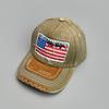 Amerikanische Flagge Stickerei Baseballkappen Gebrochen Neu Unisex Retro Atmungsaktiv Sonnenschutz Persönlich Vielseitig Mode Schirmmützen
