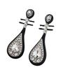 Chinese Fashion Earrings for Women Vintage Fan Shaped Acrylic Jewelry Creative Ethnic Gifts