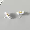 Süße Frauen Malerei Gänseblümchen Blume Ohrstecker Ohrringe Piercing Schmuck Geschenk