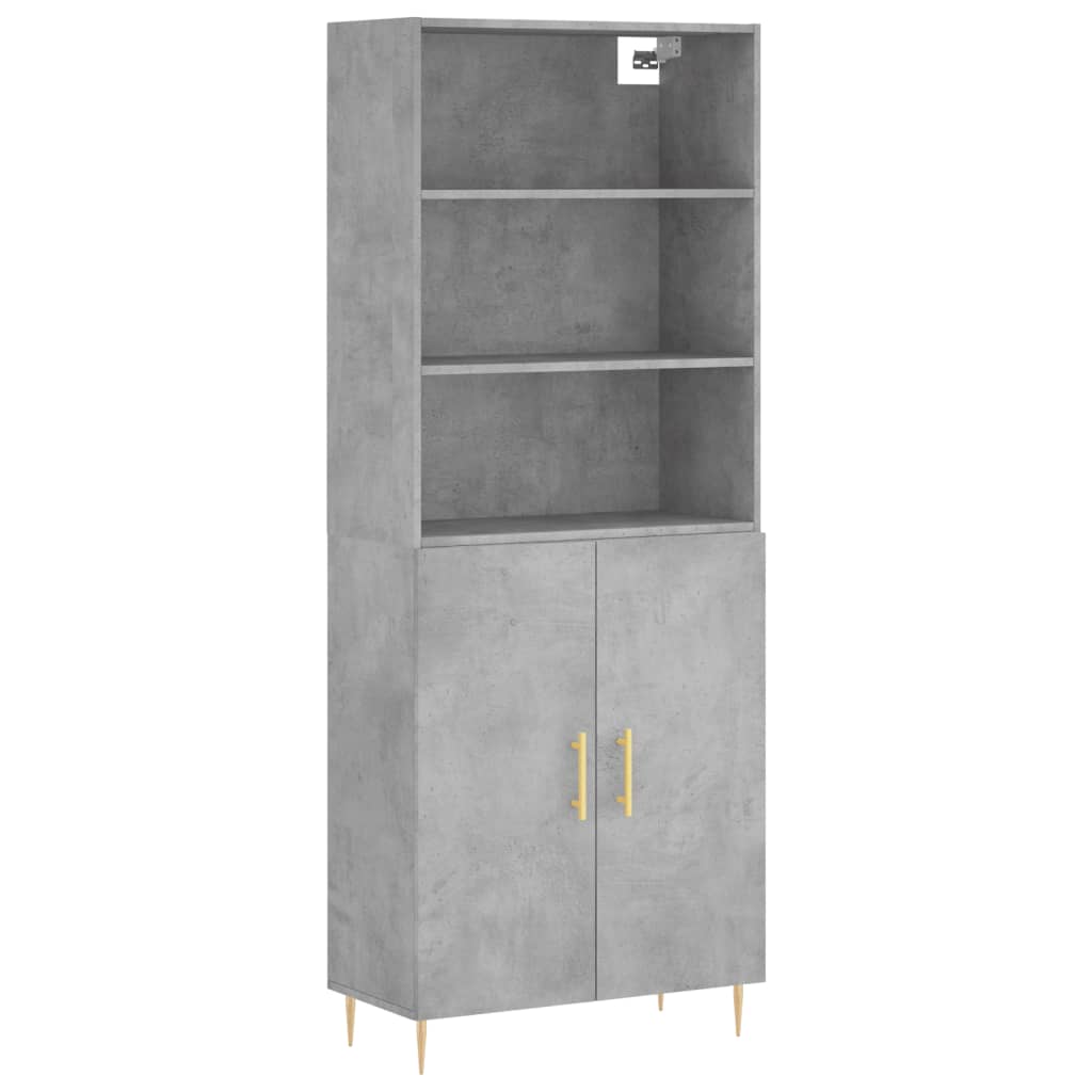 Highboard Concrete Grey 69.5 x 34 x 180 cm Particleboard