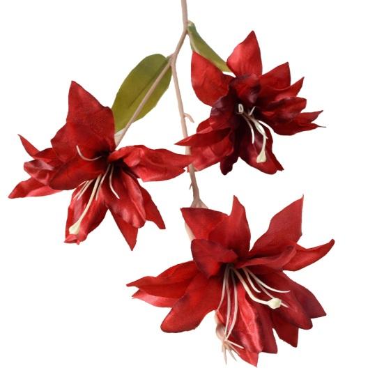 3 Heads Artifical Lily Flowers Full Blooms Fake Real Touch Flower Bouquets for Wedding Party Decor Home Table Centerpiece