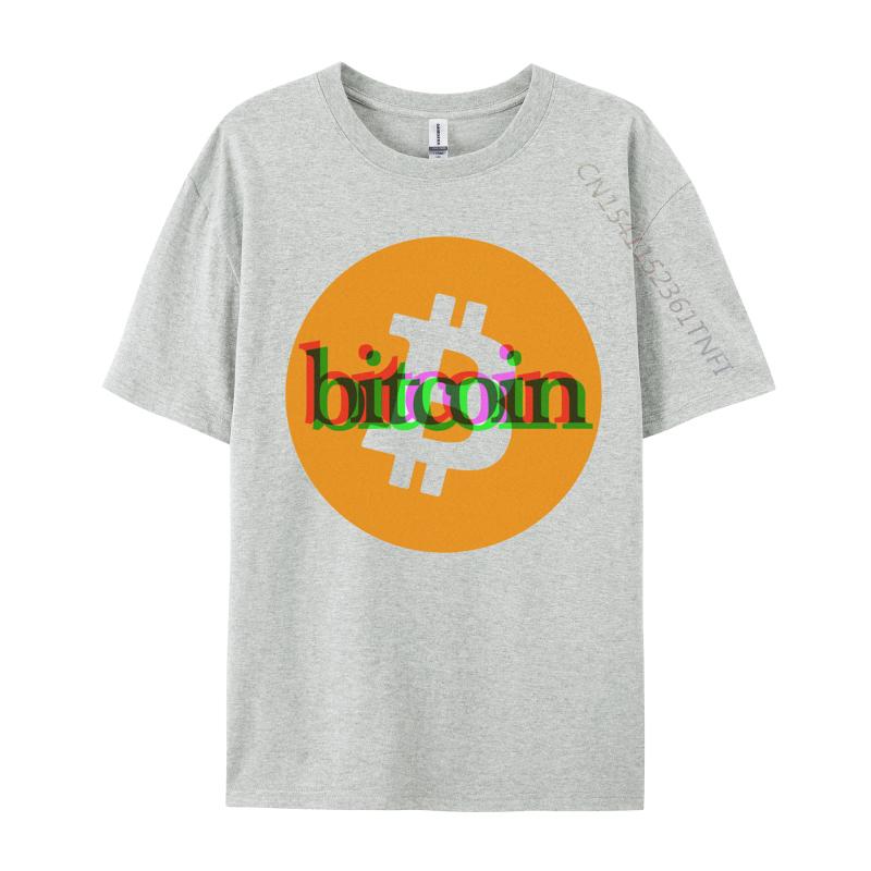 Bitcoin Logo T-Shirt Europa Unisex Brandneues Design Oberteile T-Shirts Baumwollstoff T-Shirts Freizeit Oberteile T-Shirts Cool