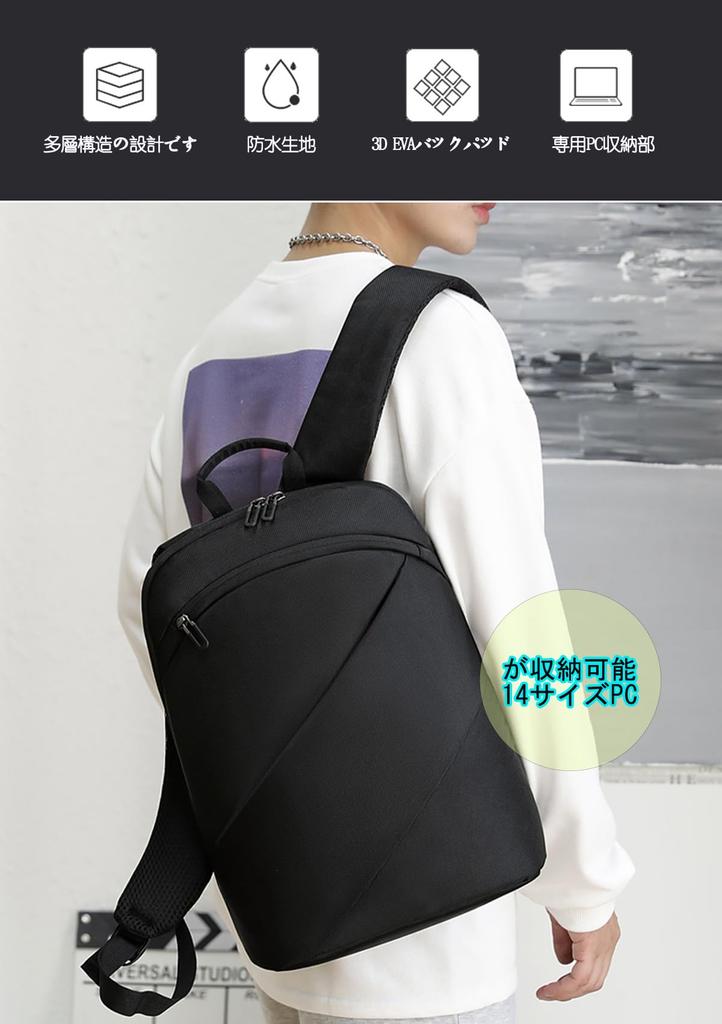 Business Backpack for Ultra Thin Business 7CM PC 14 A4 Carrying on Both Oxford Unisex [Cosylive] Men, Backpack, Thick, Lightweight, Inch, Women's