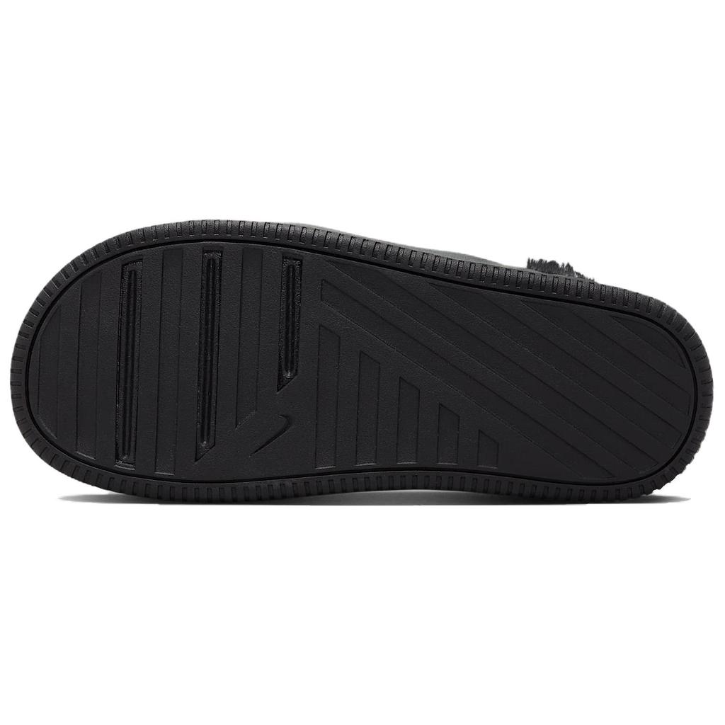 Nike Calm Elevation Fur Comfortable Versatile Slide Sandals Women Footwear Black HV8560-001