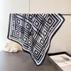 70cm Square Stripe Printed Women Scarf Silk Satin Spring Summer Scarves Shawl Designer Headband Hijab Bandana Wrap Bufanda Lady