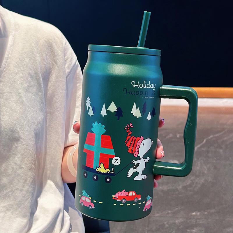 OLOEY Snoopy Stainless Steel Insulated Straw Tumbler