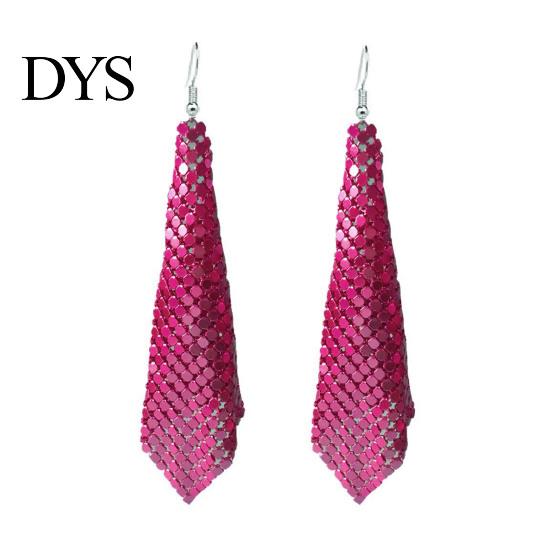 Jewelry Accessories 1 Pair Sequin Hook Earrings Geometric Design Long Women Night Club Party Gown Drop Detail-oriented