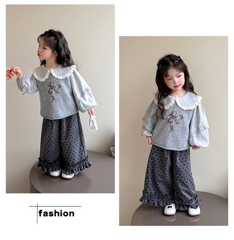 Set Elegant de Vestă din Trei Piese pentru Fete - Primăvară/Toamnă 2025 Modă Coreeană