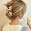 Matte Texture Leopard Print Hair Claw Korean Ombre Floral Hair Gripper Non Slip Strong Hold for Thick Curly Hair