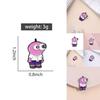 Adorable Pink Cartoon Character Brooch With Big Eyes Unique Metal Badge Accessory
