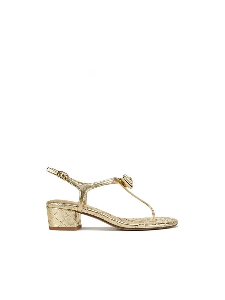 Yuanlitong Summer New High-heeled Sandals Women Wear Versatile High-end Camellia Flat Sandals Women's Fashion