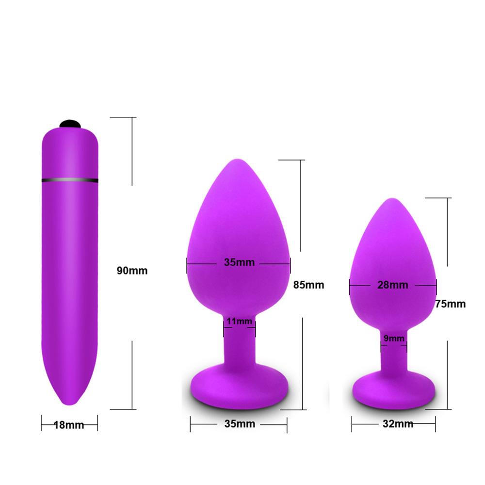 Beginner Butt Plug Trainer Kit for Comfortable Wear Soft Silicone Anal Plug Sex Toys for Woman Adults Gay Intimate Sex