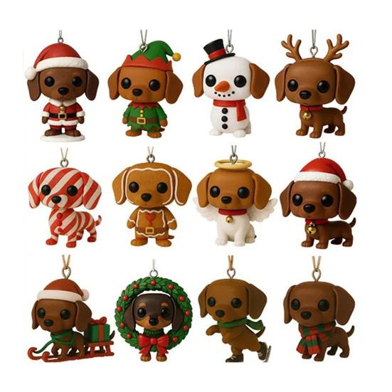 2025 Dachshund Christmas Advent Calendar 24 Days Acrylic Dog Themed Ornament Countdown Unique Gift for Dog Lovers