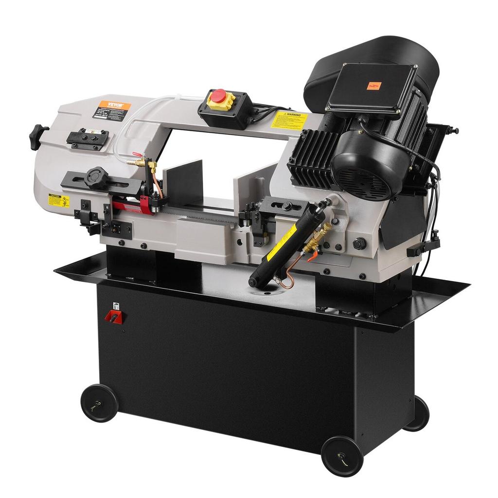 Metal Horizontal Band Saw 1.1 KW, 7 X 12 In Cutting Capacity 4 Speeds Variable Speed Bandsaw 220V Horizontal & Vertical Cutting for Multiple Metal