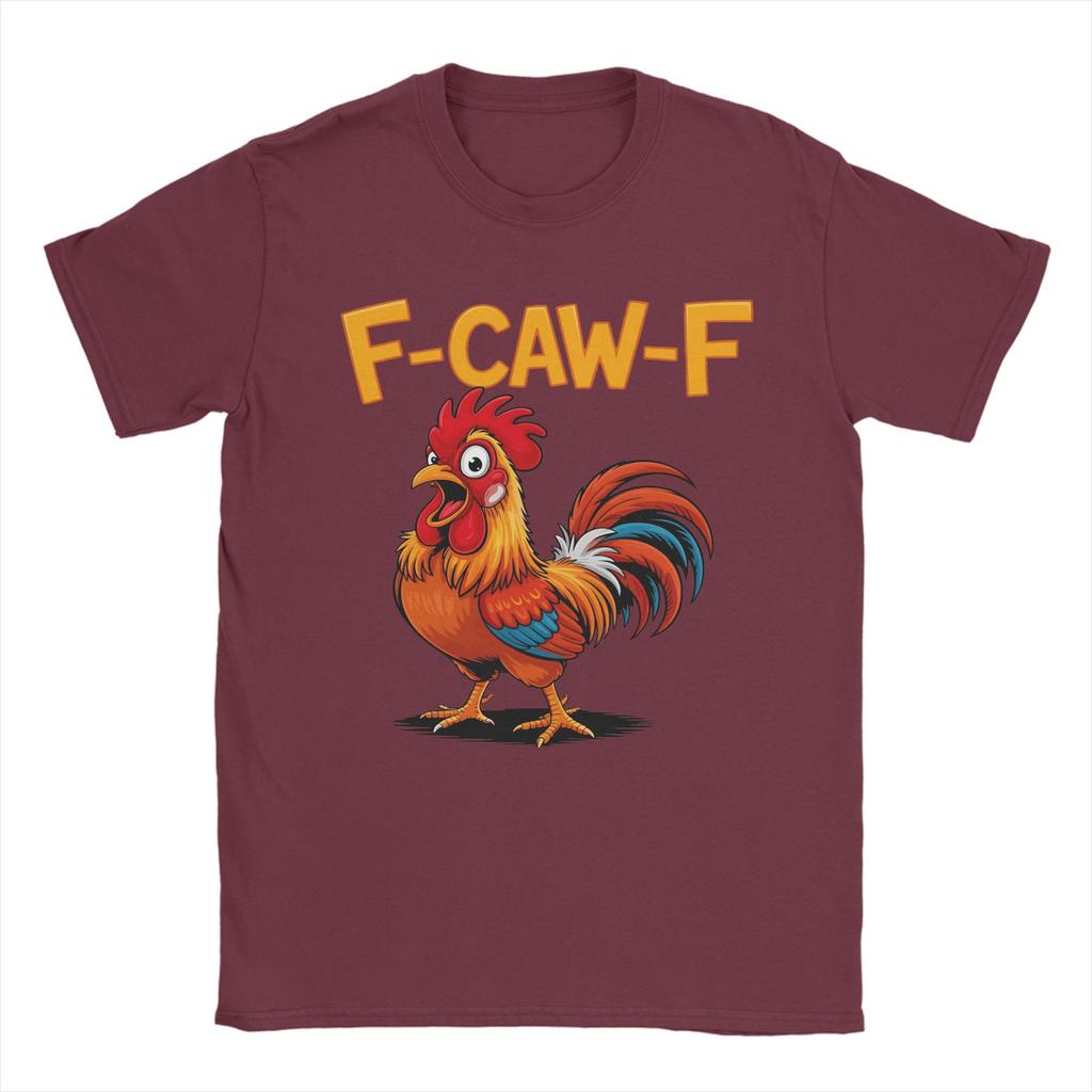 Zabawna koszulka z memem kurczaka F-Caw-F FCAWF na lato, bawełniana koszulka dla mężczyzn, modny T-shirt z krótkim rękawem, casualowe topy Y2K