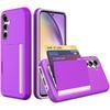 Samsung Galaxy A55 / A35 5G Case with Card Holder,Credit Card Slot Protective Wallet Case - Purple
