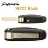 jingyuqin Flip Remote Car Key 433MHZ Megamos Crypto ID48 For Fiat Ducato Citroen Relay Peugeot Boxer Lancia With SIP22 Blade