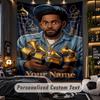 Personalized Wall Tapestry,Kendrick Lamar Custom Printed Name, Fabric Wall Art For Indoor Room Backdrop