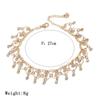 Nouvelle Mode Été Plage Chaîne de Pied Bijoux Pour Femmes Exquis Or Argent Couleur Strass Brillants Bracelets de Cheville Cheville