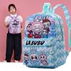 Adorable Cartoon Kids Backpack Labubu Trendy Nylon Preschool Bag For Boys Girls