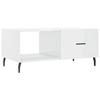 VidaXL Table basse Blanc brillant 90x50x40 cm Bois d'ingénierie 829230