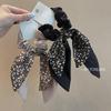Korean Dongdaemun Elegant Floral Ribbon Bow Hair Tie - Celebrity Style Hair Accessory
