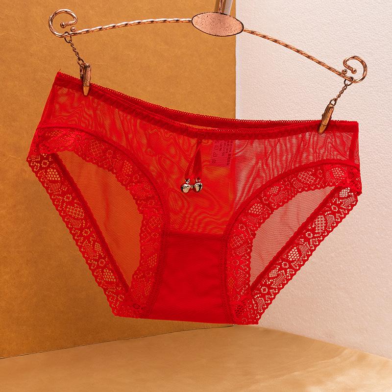 Lace Mesh Women's Low Waist Butterfly & Flower Panties