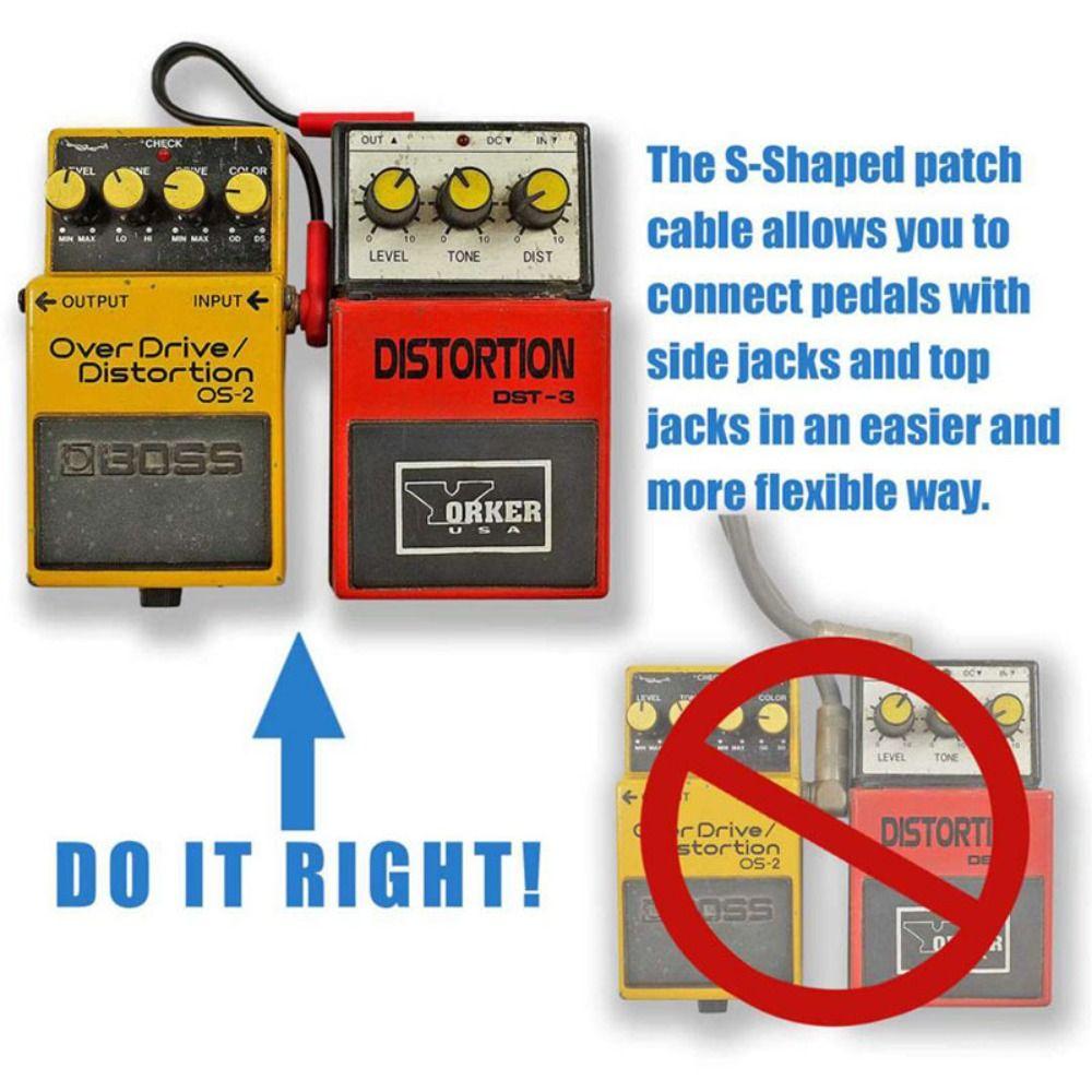 Copper Core Guitar Effects Pedal Cable 10/15/20/30/50cm Audio Cable Leads