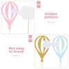 30Pcs Hot Air Balloon Cake Topper White Cloud Theme Cupcake Picks Dessert Toppers Party Favors Cake Decoration Supplies