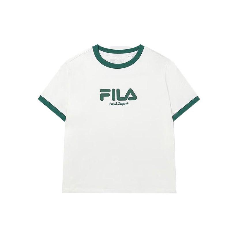 

New FILA Set in Sleeve T Shirt Women s Cloud White F11W339105FWT M