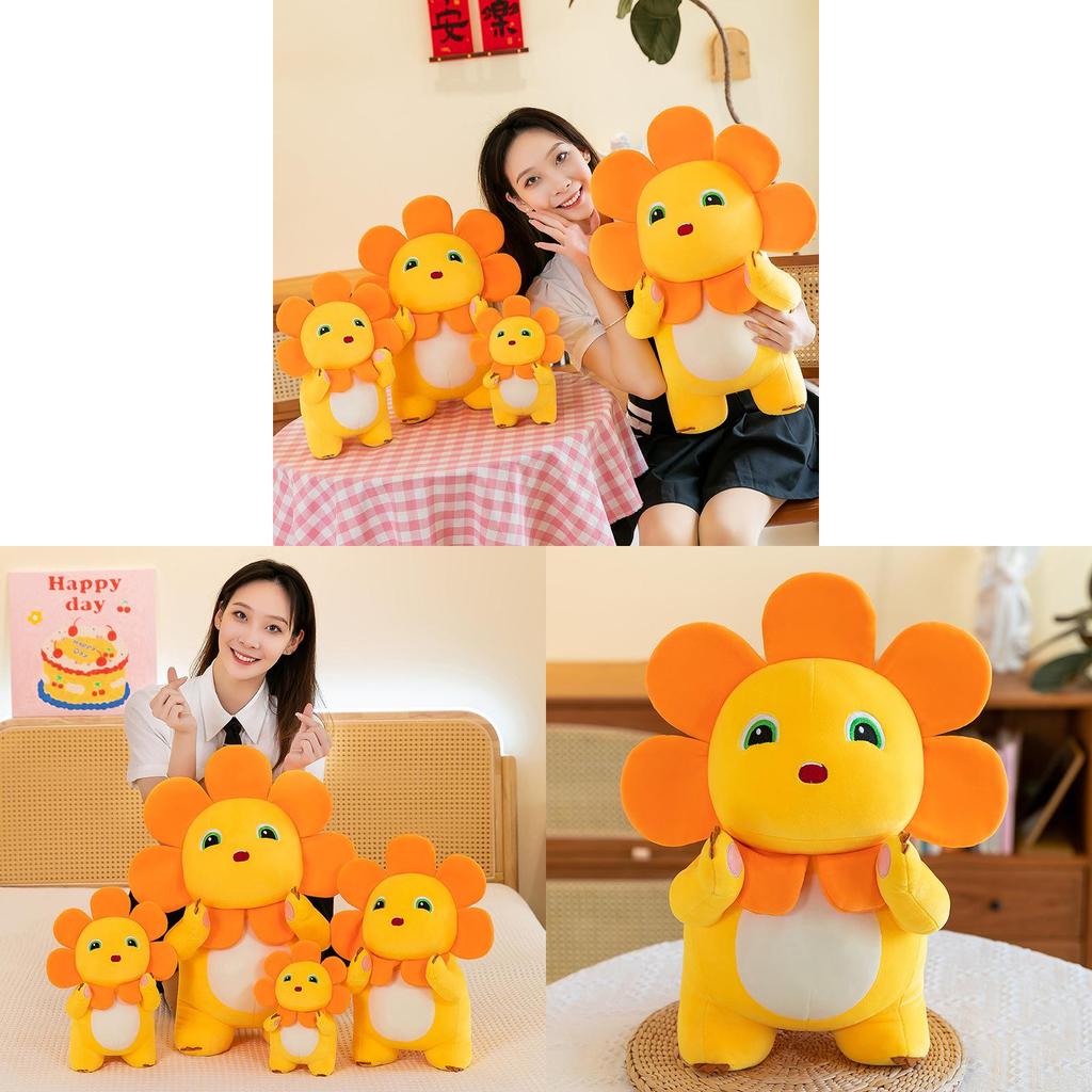 Sunflower Milk Dragon Plush Toy Cartoon Soft Stuffed Animal For Kids Gift