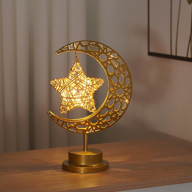 Customized Iron Art Moon Lamp - Starry Atmosphere Desk Decor