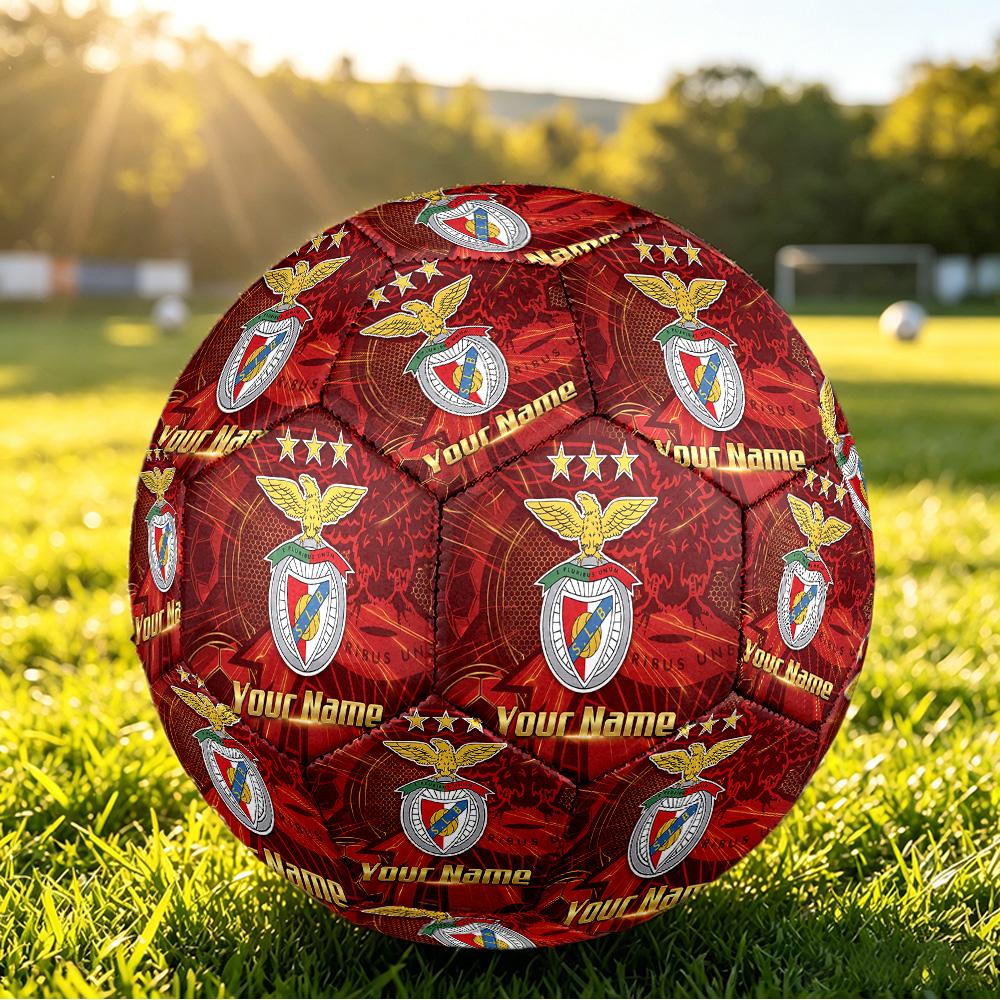 Personalized Size 5 Football Benfica Pattern Outdoor Game Sports Ball Gift