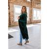Long Velvet Cardigan Buttonless Coats Solid Loose Long Sleeved Shawl Jacket for Women