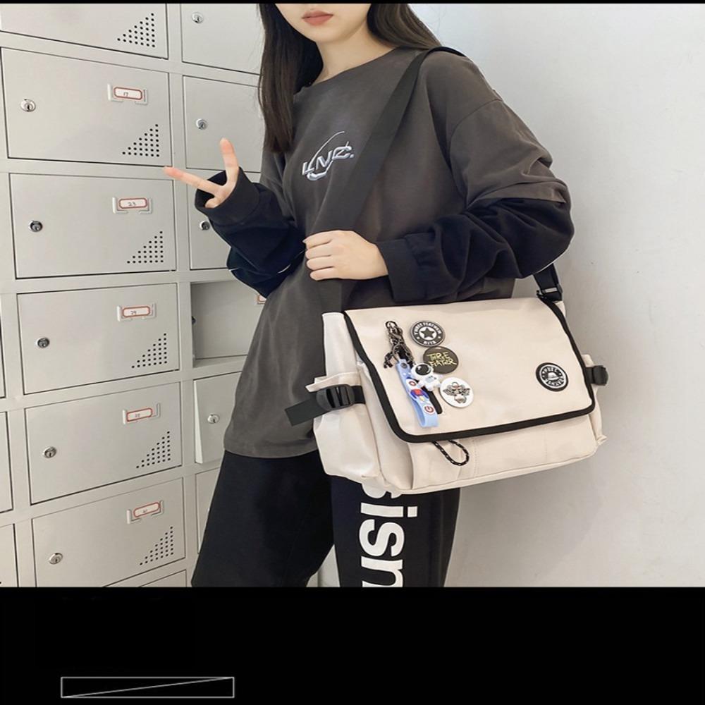 Korean Fashi Casual Big Bag Student School Bags for Teenage Girls Messenger Bag Shoulder Bag Crossbody Bags Women