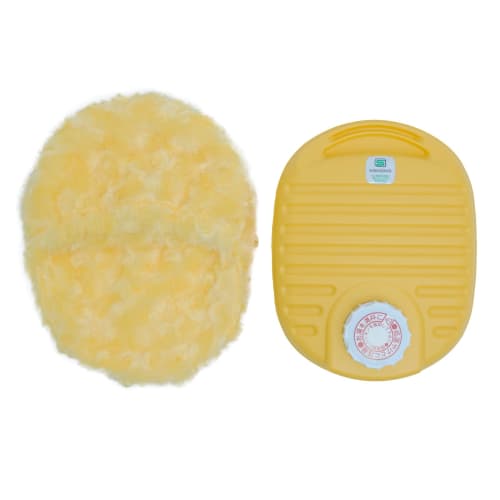 Iwatani Material Poly Hot Water Bottle, 0.8L, with Bag, Yellow, YP-08Y D2310
