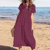 Women's Fashion Summer Spring Solid Color Print High Waist Casual Dresses
