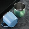 Cup Double-layer Shatterproof Anti Scalding Vacuum Flask Coffee Tea Mugs Heat Insulation For Milk Tea Stainless Steel 7x7.5x8cm