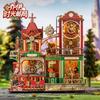 Jiate DIY Joy Time Post Office Mechanical Assembly Model Large Handmade Building Cabin Educational Toy Gift