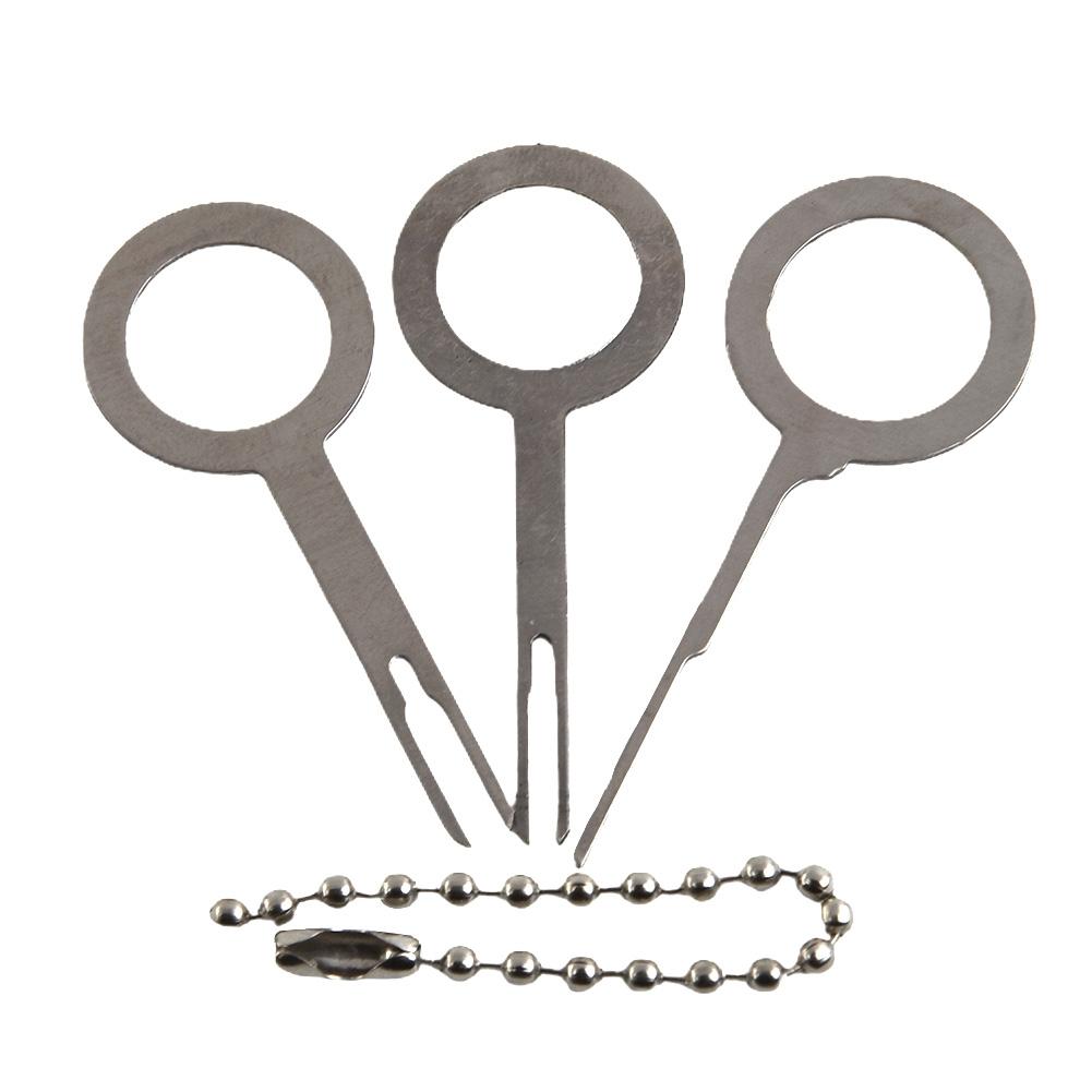 Auto 3 Pcs Electrical Terminal Wiring Crimp Connector Pin Removel Key Tool Kits