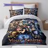 Name Custom Horror Themed Pattern Bedding Set Quilt Cover Pillowcase Home Decor Gift (1 * duvet cover + 2 * pillowcase, without core)