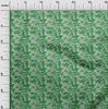 oneOone Cotton Flex Green Fabric Florals Dress Material Fabric Print Fabric By The Yard 40 Inch
