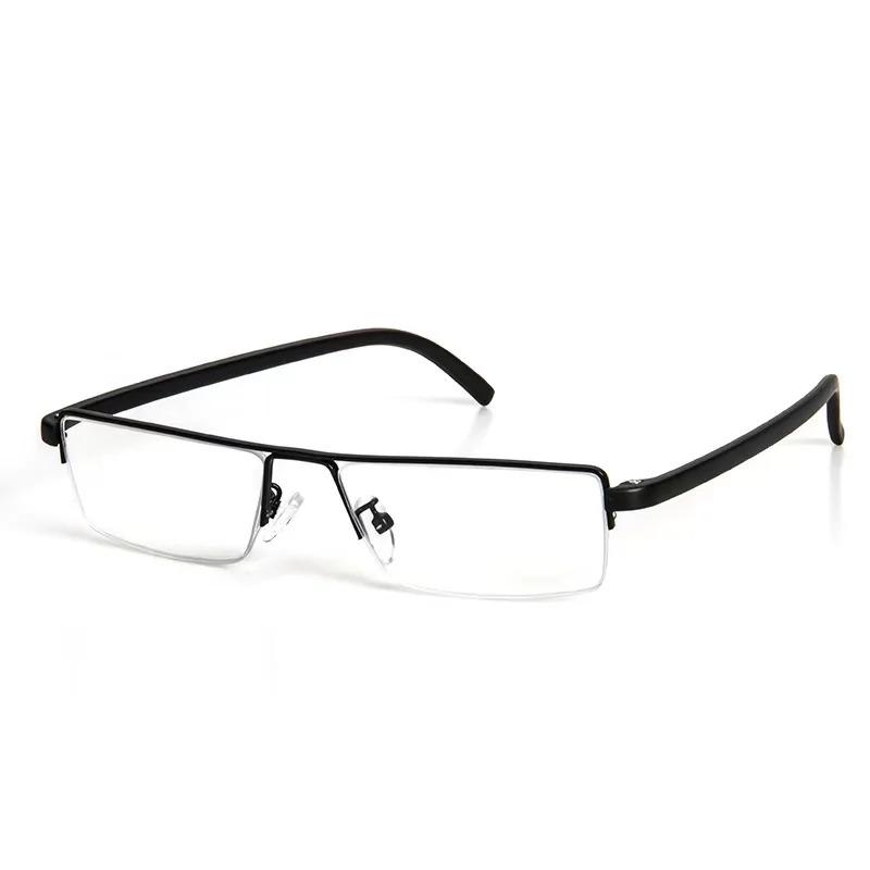 Blaulichtfilter Lesebrille Herren Damen Schwarze Brille Weitsichtigkeit Legierungsrahmen Brillen Mit Etui Dioptrien +1,5+2